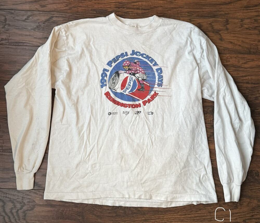 Vintage 1991 Pepsi Jockey Days Remington Park Horse Racing Shirt USA XL
